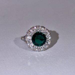 Emerald Green Solitaire ring