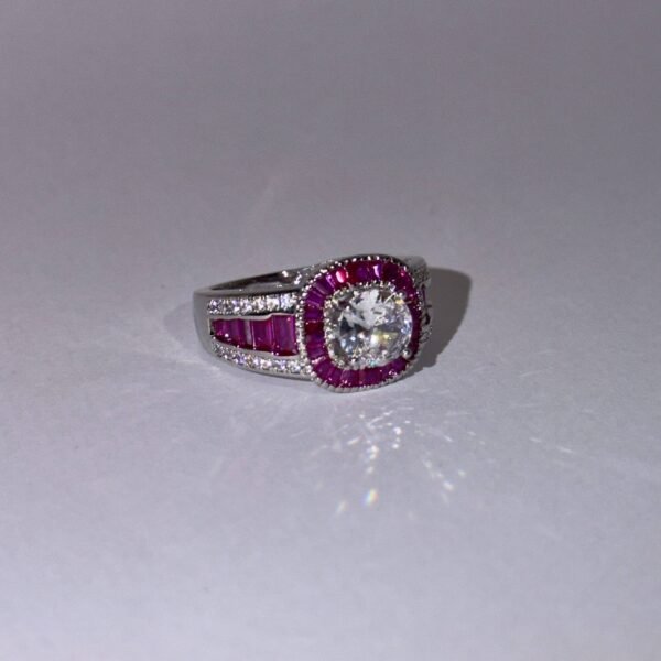 Intricate Ruby Red Ring