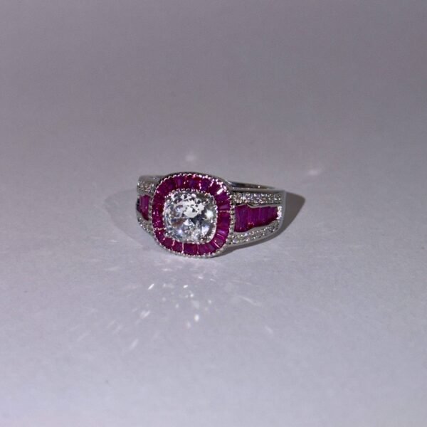Intricate Ruby Red Ring