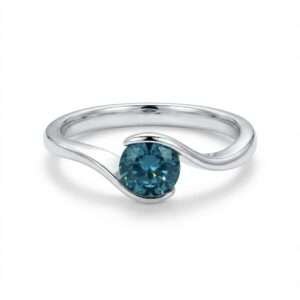 Deep Blue Dainty Ring