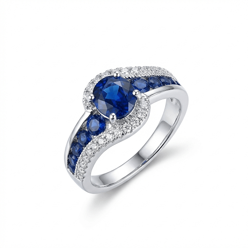 Blue Round Ring