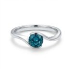 Ocean Blue Solitaire Round Sing