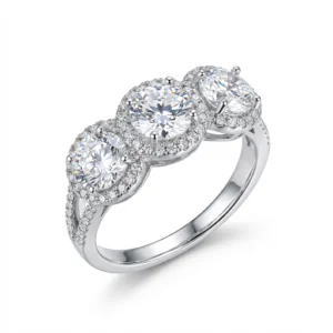 3 Round Cz Ring