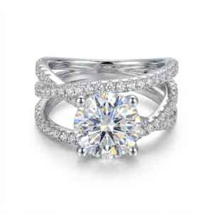 3 Layer Solitaire Ring