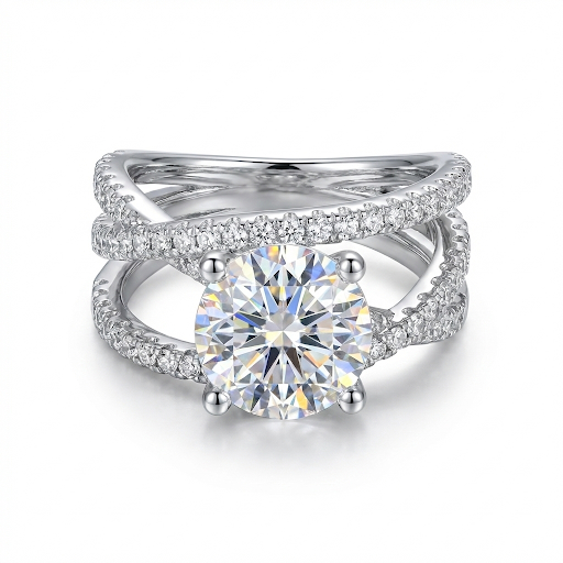 3 Layer Solitaire Ring