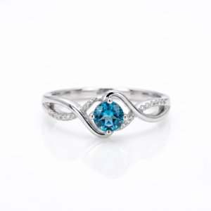Dainty Ocean Blue Ring