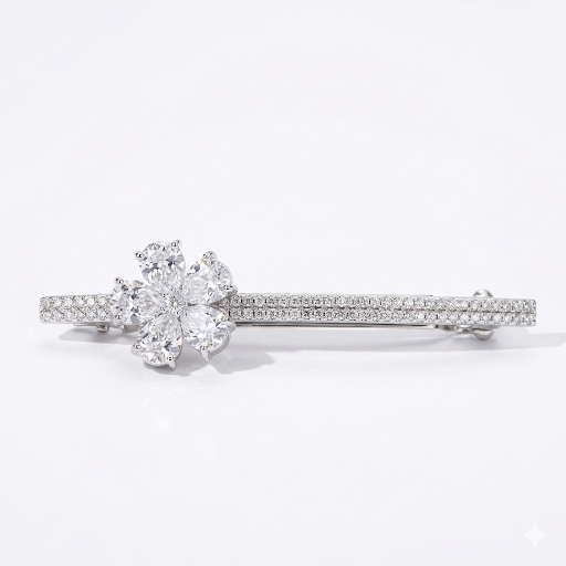 Flower Pave Luxury Hairclip
