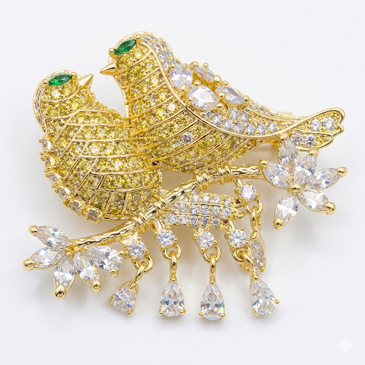 Valencia Crown Brooch